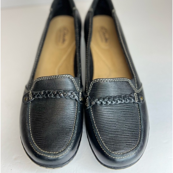 Clark’s Women's Ashland Step Loafer Sz 10M Black Leather 64580 Superb Clean! - Picture 7 of 14